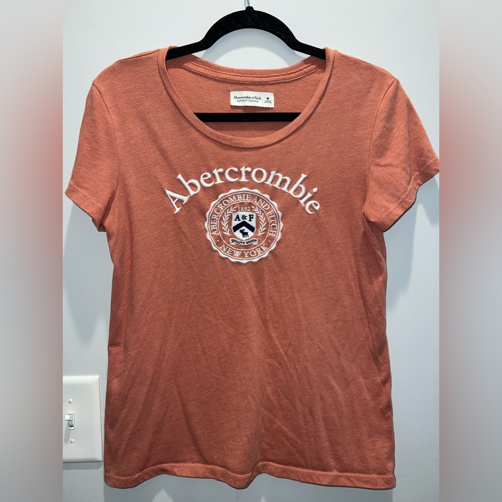 Abercrombie “soft a&f collection” logo t-shirt - burnt coral